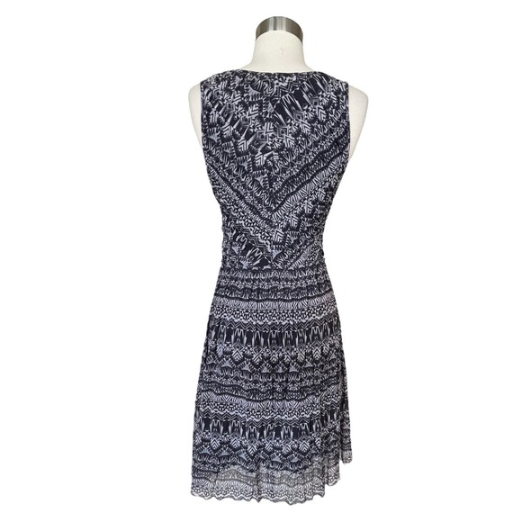 ANTHROPOLOGIE WESTON WEAR Vera Mesh Dress Geometric Print Sleeveless Gray Small - Picture 8 of 9